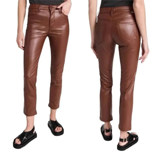 MOTHER The Mid Rise Dazzler Ankle Friar Brown B308